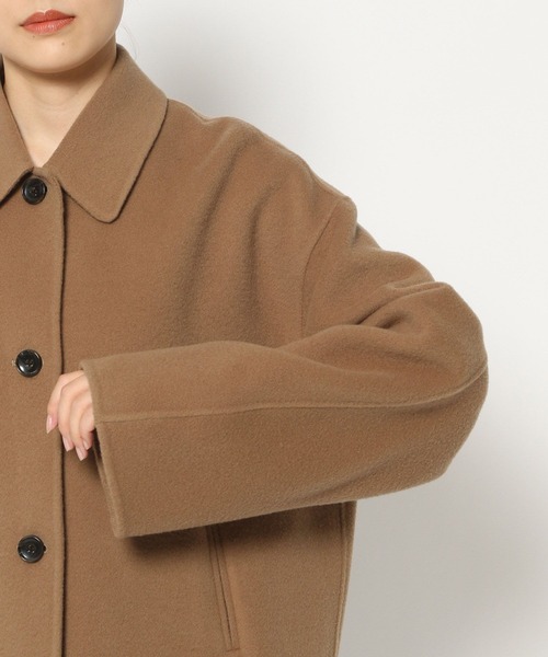 BABYLONE（バビロン）の「ショートリバーコート（ステンカラーコート・レディース・ネイビー/ブラウン系その他・フリー）」の21枚目の写真