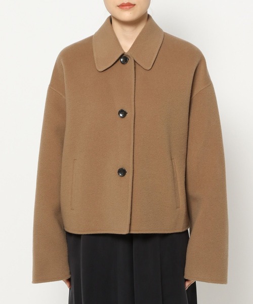 BABYLONE（バビロン）の「ショートリバーコート（ステンカラーコート・レディース・ネイビー/ブラウン系その他・フリー）」の16枚目の写真