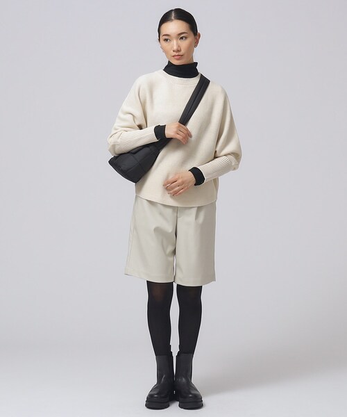 GALLEST（ギャレスト）の「ハイネックリブTシャツ（Tシャツ/カットソー・レディース・グレー系4/ブラック/アイボリー/ピンク系・38）」の6枚目の写真