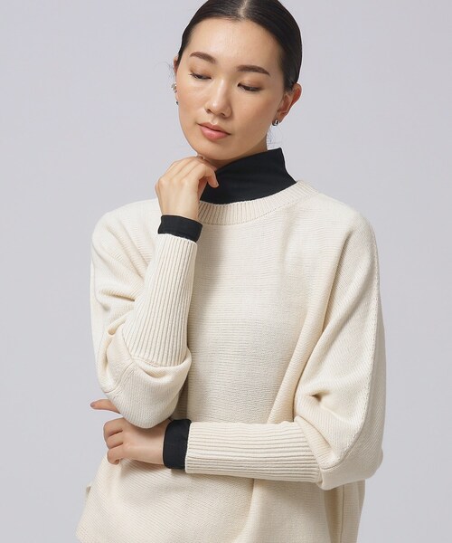 GALLEST（ギャレスト）の「ハイネックリブTシャツ（Tシャツ/カットソー・レディース・グレー系4/ブラック/アイボリー/ピンク系・38）」の7枚目の写真