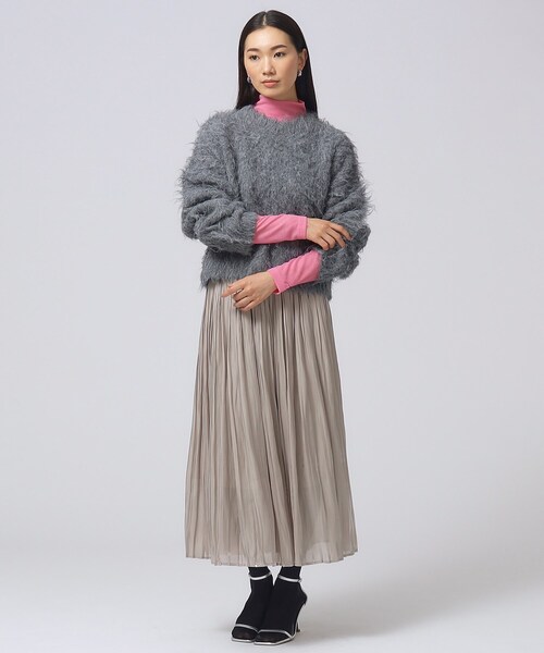 GALLEST（ギャレスト）の「ハイネックリブTシャツ（Tシャツ/カットソー・レディース・グレー系4/ブラック/アイボリー/ピンク系・38）」の9枚目の写真