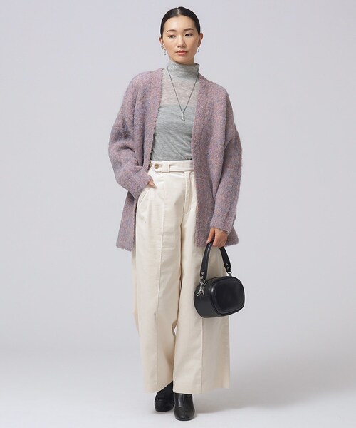 GALLEST（ギャレスト）の「ハイネックリブTシャツ（Tシャツ/カットソー・レディース・グレー系4/ブラック/アイボリー/ピンク系・38）」の12枚目の写真