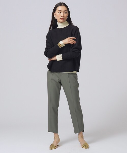 GALLEST（ギャレスト）の「ハイネックリブTシャツ（Tシャツ/カットソー・レディース・グレー系4/ブラック/アイボリー/ピンク系・38）」の15枚目の写真