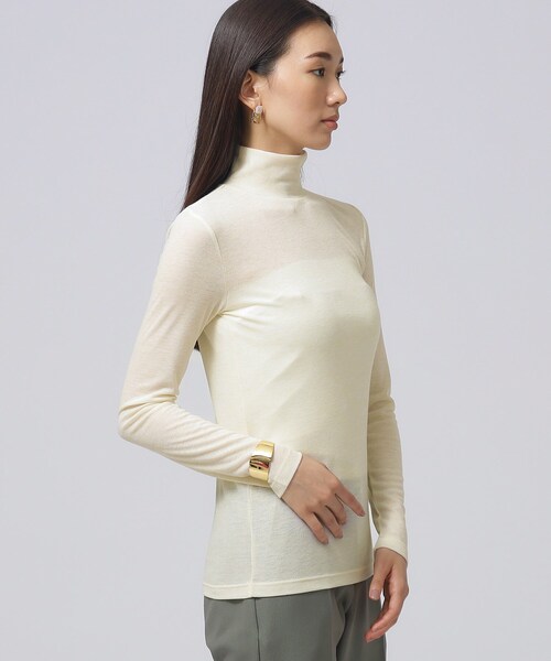 GALLEST（ギャレスト）の「ハイネックリブTシャツ（Tシャツ/カットソー・レディース・グレー系4/ブラック/アイボリー/ピンク系・38）」の17枚目の写真