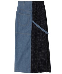 zucca ズッカ ツイード × デニム プリーツ パンツ タグ付き zucca ズッカ ツイード × デニム プリーツ パンツ タグ付き