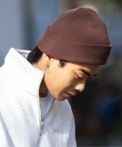 schott（ショット）の「【SCHOTT】ベーシックニットワッチ SC036（ニットキャップ/ビーニー・メンズ・ブラック/ブラウン/ネイビー/オレンジ・FREE）」の6枚目の写真