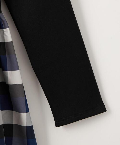 green label relaxing(グリーンレーベルリラクシング)の「TJ ポンチ×チェックタフタ 襟付きワンピース 140cm-160cm(ワンピース・キッズ・ネイビー/ブラック・140cm/160cm/150cm)」の6枚目の写真