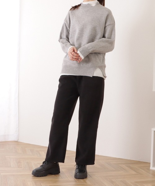 DAYRA(デイラ)の「裏起毛ハイウエストダブルボタンタックワイドパンツ(その他パンツ・レディース・ブラック/グレー/アイボリー・R/N/J/P/H/E/F/I/O)」の5枚目の写真