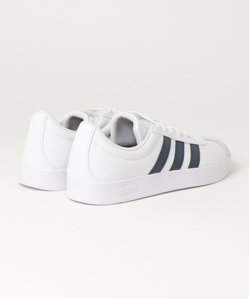 adidas(アディダス)の「アディダス adidas VL コート ベース(スニーカー・メンズ・ホワイト×ブラック・25.5cm/26.5cm/27.0cm/27.5cm/28.0cm/26.0cm/25.0cm)」の2枚目の写真