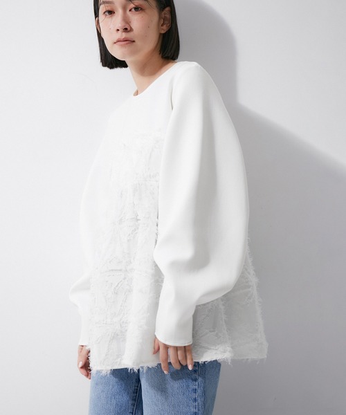 <アダムエロペ> ジャカードビスチェコンビプルオーバー ADAM ET ROPE'｜【追加】・【サステナブル】ジャカードビスチェ