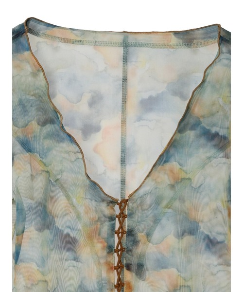 DURAS(デュラス)の「Original pattern top(シャツ/ブラウス・レディース・ピンク/ブルー・FREE)」の4枚目の写真