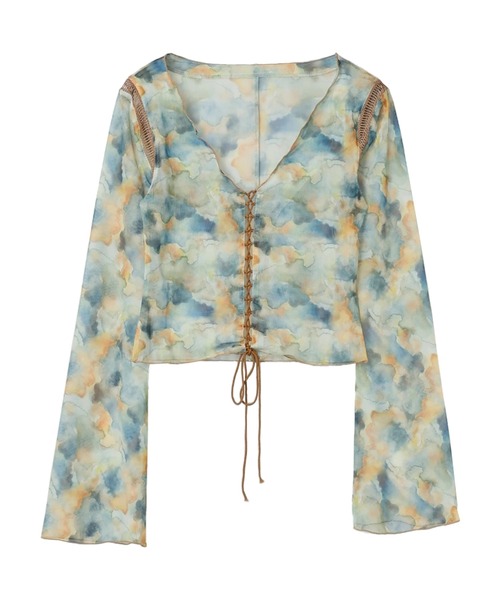 DURAS(デュラス)の「Original pattern top(シャツ/ブラウス・レディース・ピンク/ブルー・FREE)」の10枚目の写真