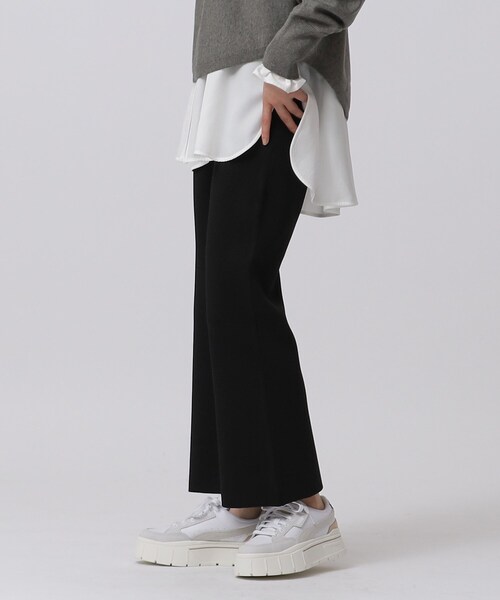 GALLEST（ギャレスト）の「クロップドフレアニットパンツ（その他パンツ・レディース・カーキ/ブラック/アイボリー・38）」の9枚目の写真