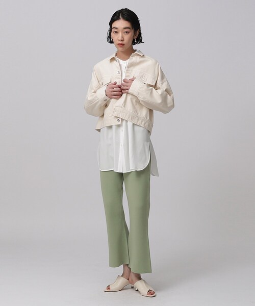 GALLEST（ギャレスト）の「クロップドフレアニットパンツ（その他パンツ・レディース・カーキ/ブラック/アイボリー・38）」の11枚目の写真