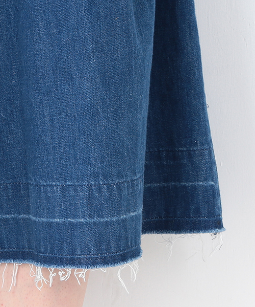 Ray BEAMS(レイビームス)の「●MUVEIL WORK×Ray BEAMS / 別注 デニム ガウチョパンツ(デニムパンツ・レディース・ブルー・38/36)」の7枚目の写真