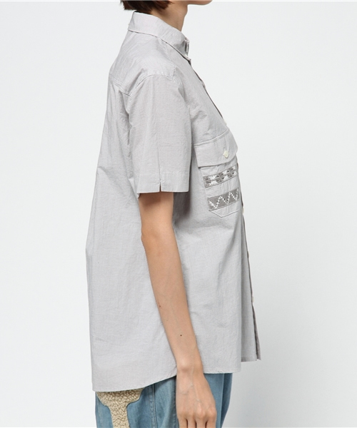 Ne-net（ネネット）の「(O)スワトウチェック（シャツ/ブラウス・レディース・ブルー/グレー・02/03）」の4枚目の写真