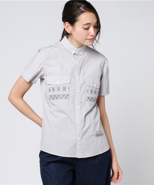 Ne-net（ネネット）の「(O)スワトウチェック（シャツ/ブラウス・レディース・ブルー/グレー・02/03）」の3枚目の写真