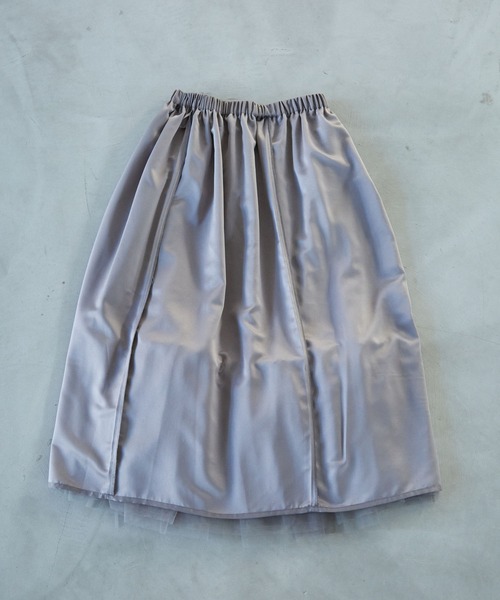 VIS（ビス）の「ニュアンス柄チュールスカート（スカート・レディース・イエロー系その他/キナリ/チャコールグレー・FREE）」の13枚目の写真