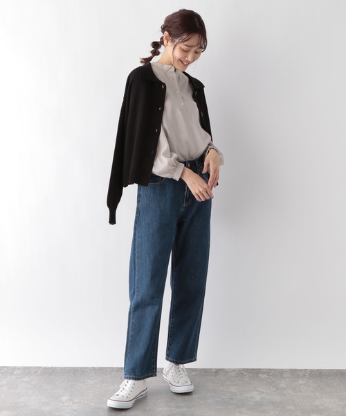 GLOBAL WORK（グローバルワーク）の「2WAYスタンドネックブラウス/MATINEE LINE/994004（シャツ/ブラウス・レディース・ライトベージュ/オフホワイト/ブラック・LARGE/MEDIUM）」の8枚目の写真