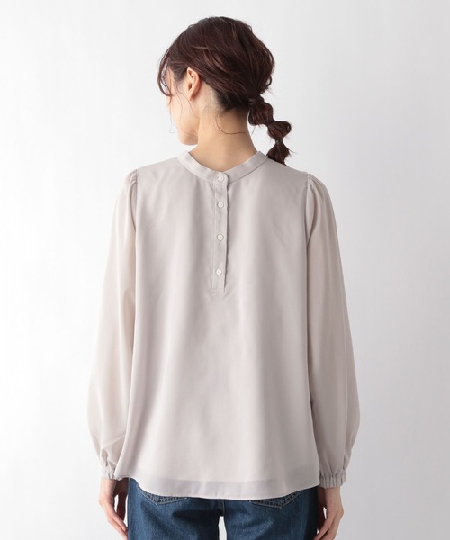 GLOBAL WORK（グローバルワーク）の「2WAYスタンドネックブラウス/MATINEE LINE/994004（シャツ/ブラウス・レディース・ライトベージュ/オフホワイト/ブラック・LARGE/MEDIUM）」の12枚目の写真