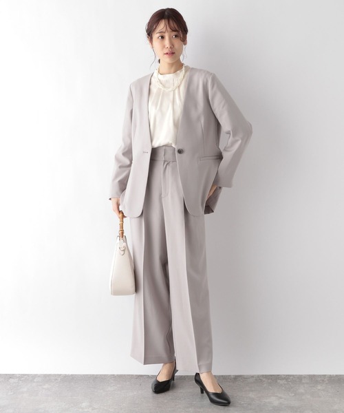 GLOBAL WORK（グローバルワーク）の「2WAYスタンドネックブラウス/MATINEE LINE/994004（シャツ/ブラウス・レディース・ライトベージュ/オフホワイト/ブラック・LARGE/MEDIUM）」の16枚目の写真