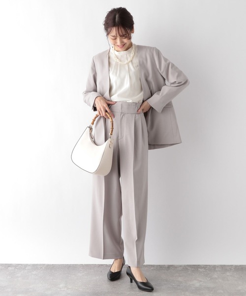 GLOBAL WORK（グローバルワーク）の「2WAYスタンドネックブラウス/MATINEE LINE/994004（シャツ/ブラウス・レディース・ライトベージュ/オフホワイト/ブラック・LARGE/MEDIUM）」の10枚目の写真