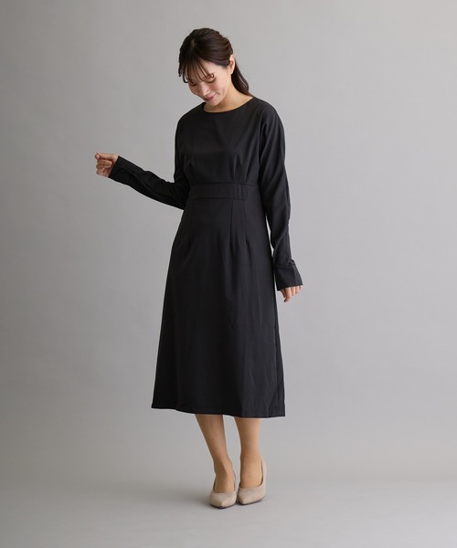 オケージョンドレス (黒) Amazon | [EightSTAR Dress] 結婚式ドレス 袖あり パーティー