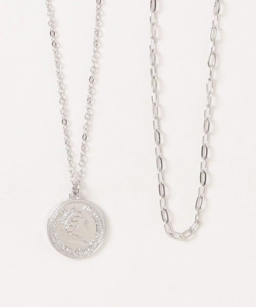 AMERICAN HOLIC（アメリカンホリック）の「コイン2SETネックレス（ネックレス・レディース・シルバー/ゴールド・FREE）」の6枚目の写真