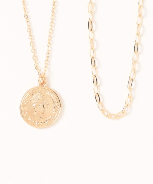 AMERICAN HOLIC（アメリカンホリック）の「コイン2SETネックレス（ネックレス・レディース・シルバー/ゴールド・FREE）」の3枚目の写真