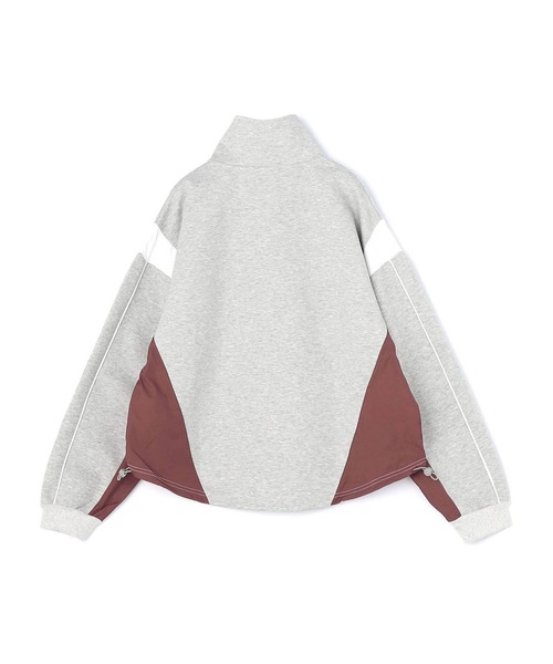 NICOLE CLUB(ニコル クラブ)の「異素材配色ハーフZIPプルオーバー/ポンチ(Tシャツ/カットソー・レディース・ブラック/オフホワイト/トップグレー・FREE)」の7枚目の写真