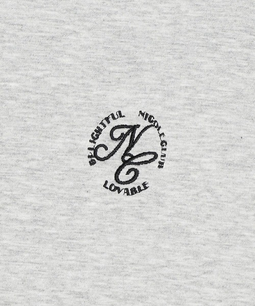 NICOLE CLUB(ニコル クラブ)の「異素材配色ハーフZIPプルオーバー/ポンチ(Tシャツ/カットソー・レディース・ブラック/オフホワイト/トップグレー・FREE)」の12枚目の写真