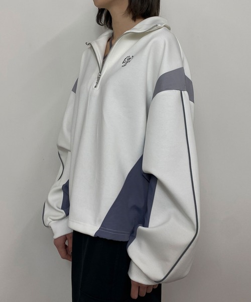 ニコルクラブ プルオーバー カットソー Tシャツ ハーフジップ 刺繍 38 SALE／50%OFF圧縮マイクロカノコ半袖ハーフジップ Grand