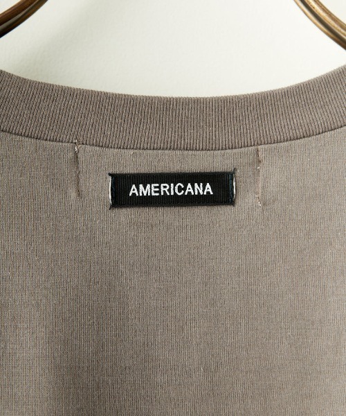 AMERICANA（アメリカーナ）の「【CanCam 7月号掲載】[Americana×JEANS FACTORY/アメリカーナ×ジーンズファクトリー] 別注 ラウンドヘム ロゴTシャツ（Tシャツ/カットソー・レディース・チャコール/ホワイト/ブラック・F）」の6枚目の写真