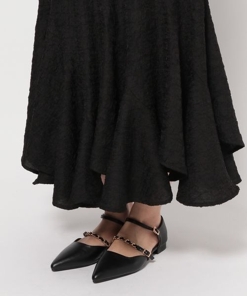 mysty woman(ミスティウーマン)の「シャーリングエスカルゴスカート 110672(スカート・レディース・アイボリー/ブラック/ライトグリーン/モカ・FREE)」の14枚目の写真