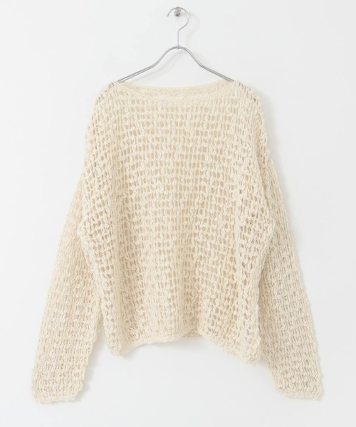 KBF（ケイビーエフ）の「スラブメッシュニットプルオーバー（ニット