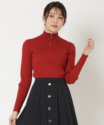 ジップアップニット