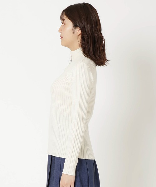 REDYAZEL（レディアゼル）の「ジップアップニット（ニット/セーター・レディース・ブラック/オフホワイト/レッド/グリーン・FREE）」の13枚目の写真