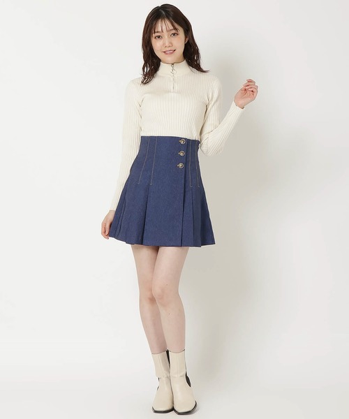 REDYAZEL（レディアゼル）の「ジップアップニット（ニット/セーター・レディース・ブラック/オフホワイト/レッド/グリーン・FREE）」の22枚目の写真