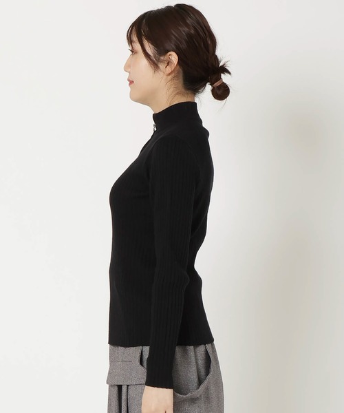 REDYAZEL（レディアゼル）の「ジップアップニット（ニット/セーター・レディース・ブラック/オフホワイト/レッド/グリーン・FREE）」の14枚目の写真