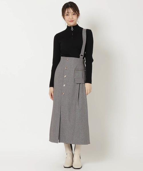 REDYAZEL（レディアゼル）の「ジップアップニット（ニット/セーター・レディース・ブラック/オフホワイト/レッド/グリーン・FREE）」の21枚目の写真