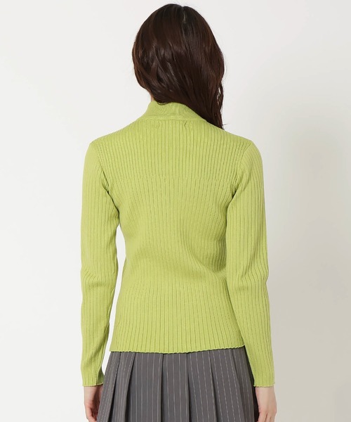 REDYAZEL（レディアゼル）の「ジップアップニット（ニット/セーター・レディース・ブラック/オフホワイト/レッド/グリーン・FREE）」の6枚目の写真