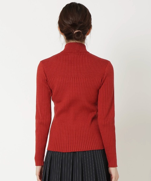 REDYAZEL（レディアゼル）の「ジップアップニット（ニット/セーター・レディース・ブラック/オフホワイト/レッド/グリーン・FREE）」の8枚目の写真