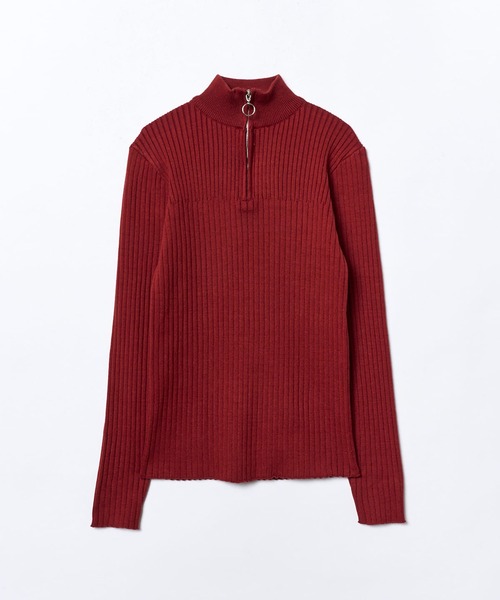 REDYAZEL（レディアゼル）の「ジップアップニット（ニット/セーター・レディース・ブラック/オフホワイト/レッド/グリーン・FREE）」の19枚目の写真