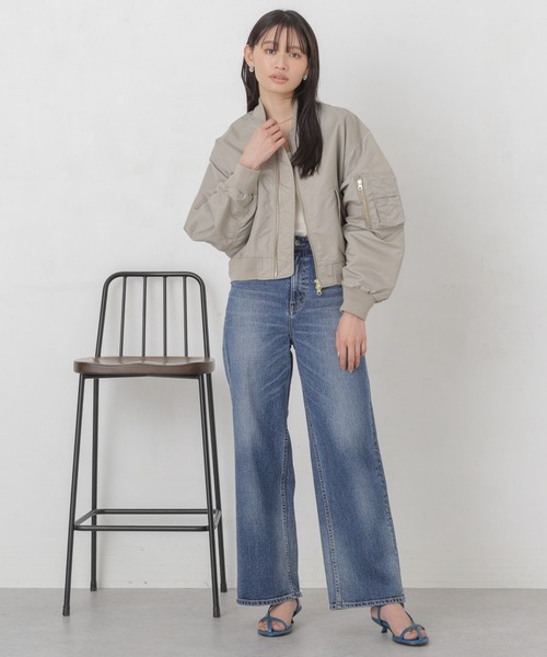 nano・universe - nano・universe　ナイロンツイルMA-1 ブラウン ナイロン ツイル MA-1 ブルゾン