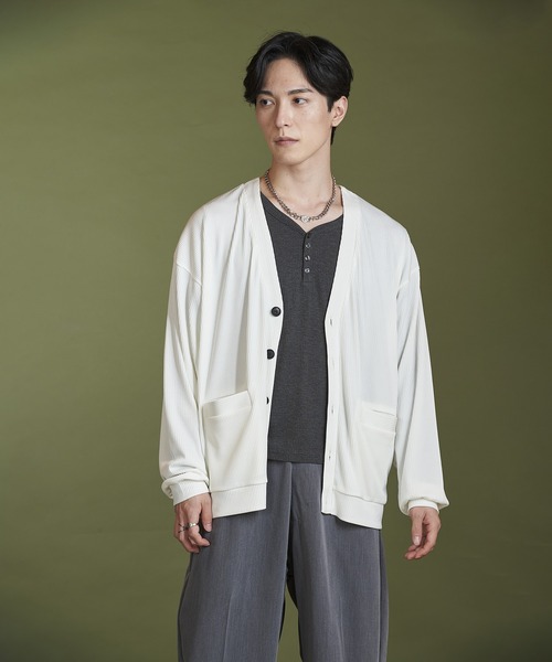 【セール】テレコV/N-CD(カーディガン)（カーディガン/ボレロ）｜NO ID.（ノーアイディ）