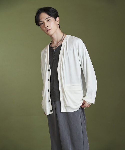 【セール】テレコV/N-CD(カーディガン)（カーディガン/ボレロ）｜NO ID.（ノーアイディ）