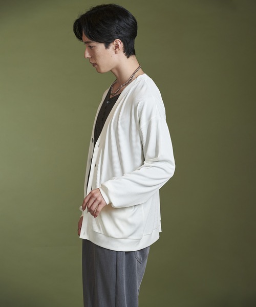 【セール】テレコV/N-CD(カーディガン)（カーディガン/ボレロ）｜NO ID.（ノーアイディ）