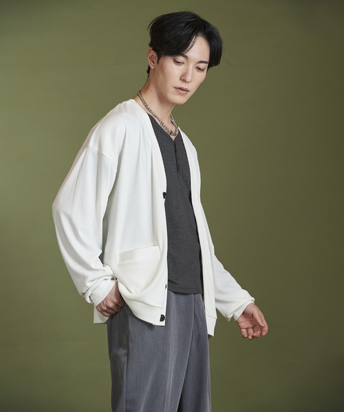 【セール】テレコV/N-CD(カーディガン)（カーディガン/ボレロ）｜NO ID.（ノーアイディ）