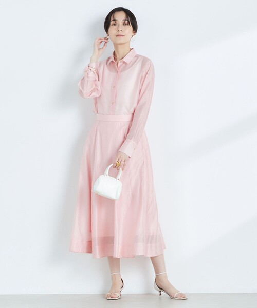 NOLLEY’S Sophi（ノーリーズソフィ）の「《セットアップ対応》シアーローン2WAYシャツ（シャツ/ブラウス・レディース・グレイッシュベージュ/ベビーピンク/ライトグリーン/オフホワイト・38/36）」の20枚目の写真