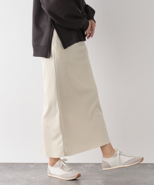 GLOBAL WORK（グローバルワーク）の「セルフカットリブIラインスカート/993235（スカート・レディース・ブラック/アイボリー/イエロー/ブラック系その他・M/L）」の7枚目の写真